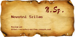 Novotni Szilas névjegykártya
